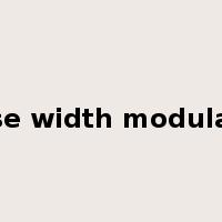 pulse width modulated是什么意思