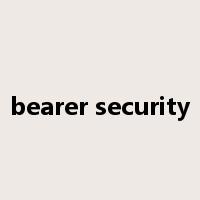 bearer security是什么意思