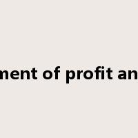 statement of profit and loss是什么意思