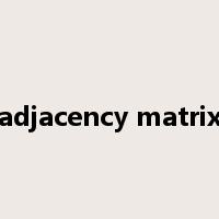 adjacency matrix是什么意思