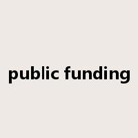 public funding是什么意思