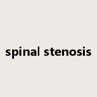 spinal stenosis是什么意思