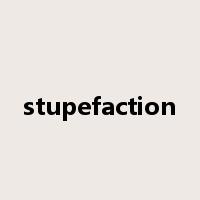 stupefaction是什么意思