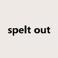 spelt out是什么意思