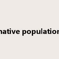 native population是什么意思