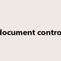 document control是什么意思