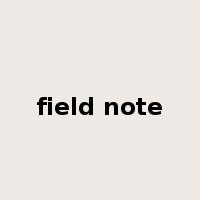 field note是什么意思