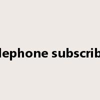 telephone subscriber是什么意思