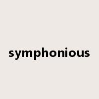 symphonious是什么意思