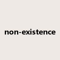 non-existence是什么意思