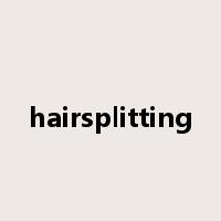 hairsplitting是什么意思