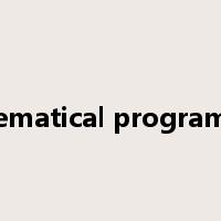 mathematical programming是什么意思