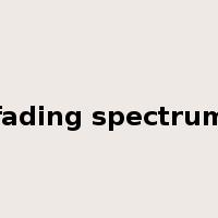 fading spectrum是什么意思