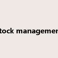 stock management是什么意思
