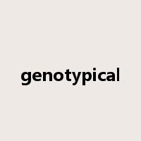 genotypical是什么意思