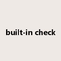 built-in check是什么意思