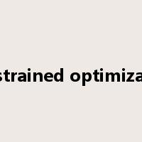 constrained optimization是什么意思