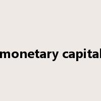 monetary capital是什么意思