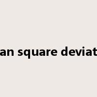 mean square deviation是什么意思