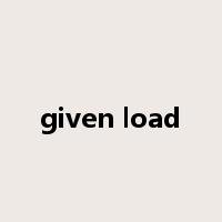 given load是什么意思