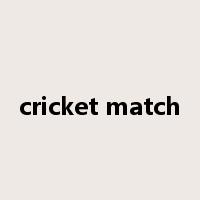 cricket match是什么意思