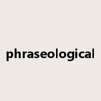phraseological是什么意思