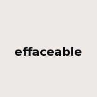 effaceable是什么意思