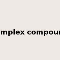 complex compound是什么意思