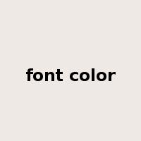 font color是什么意思