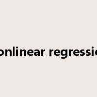 Nonlinear regression是什么意思