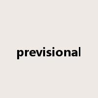 previsional是什么意思