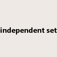 independent set是什么意思