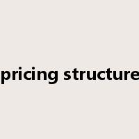 pricing structure是什么意思