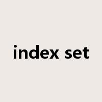 index set是什么意思