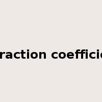 refraction coefficient是什么意思
