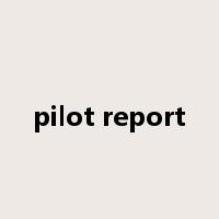 pilot report是什么意思