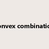 convex combination是什么意思