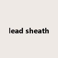 lead sheath是什么意思