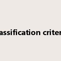 classification criteria是什么意思