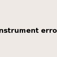 instrument error是什么意思