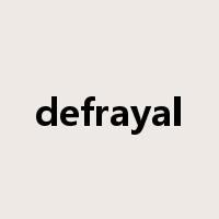 defrayal是什么意思