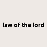 law of the lord是什么意思