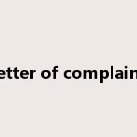 letter of complaint是什么意思