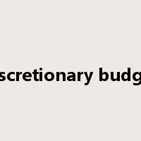 discretionary budget是什么意思