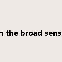 in the broad sense是什么意思