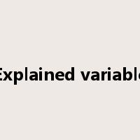 Explained variable是什么意思