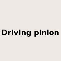 Driving pinion是什么意思