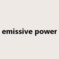 emissive power是什么意思
