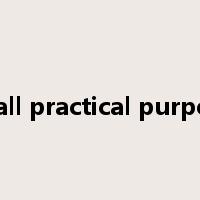 for all practical purposes是什么意思