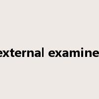 external examiner是什么意思
